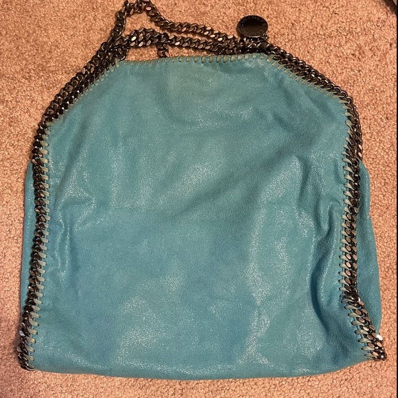 STELLA McCARTNEY Turquoise Falabella Fold-Over Bag!! - Picture 5 of 16